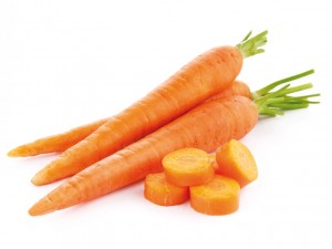 fresh carrots isolated on white background